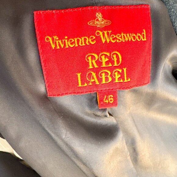 Vivienne Westwood Dust Blue Grey Lightweight Wool Blend Coat 46/M - Picture 10 of 13